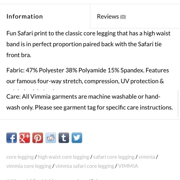 VIMMIA Safari Leggings Dove Small | Medium - Picture 3 of 5